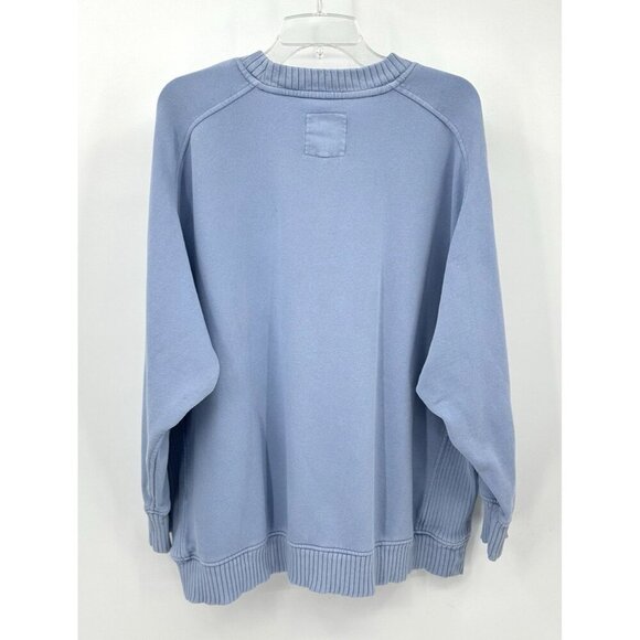 AERIE down to earth sweatshirt oversized slouchy crewneck long sleeve blue XL - Picture 7 of 7